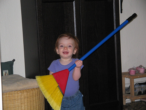 Maddie Playing Air Guitar