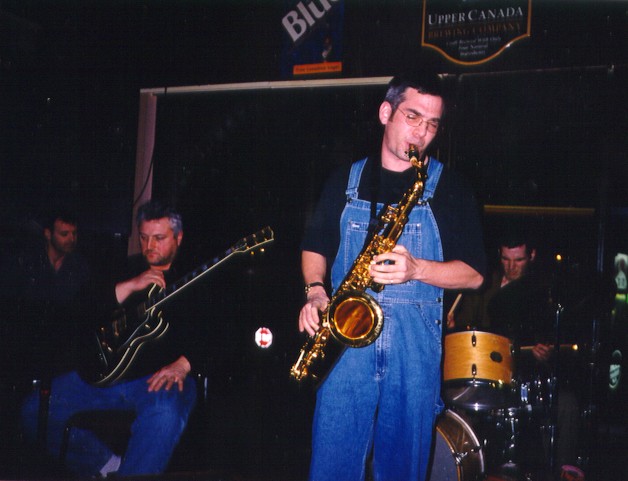 Greg playing sax