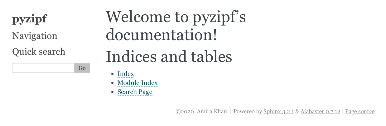 The default website landing page.