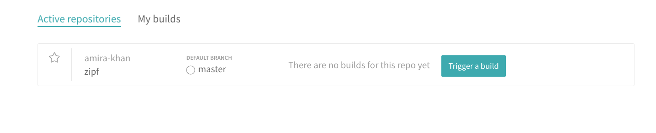 Find Zipf's Law repository and trigger a build.