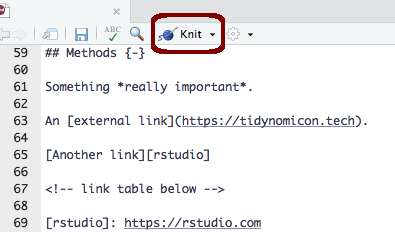 The 'knit' Button